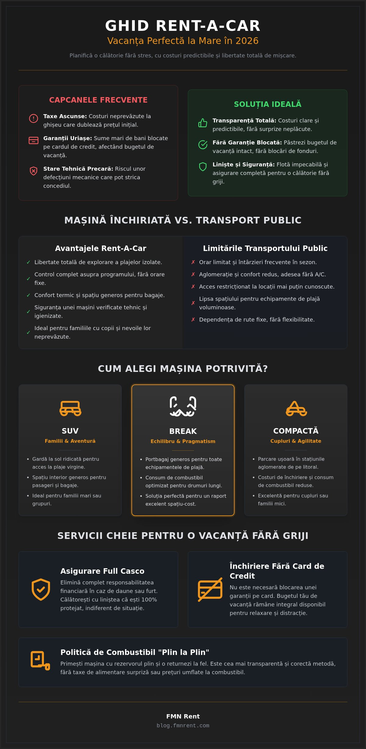 Rent a car pentru vacanța la mare în 2026: Ghid complet pentru o călătorie fără stres