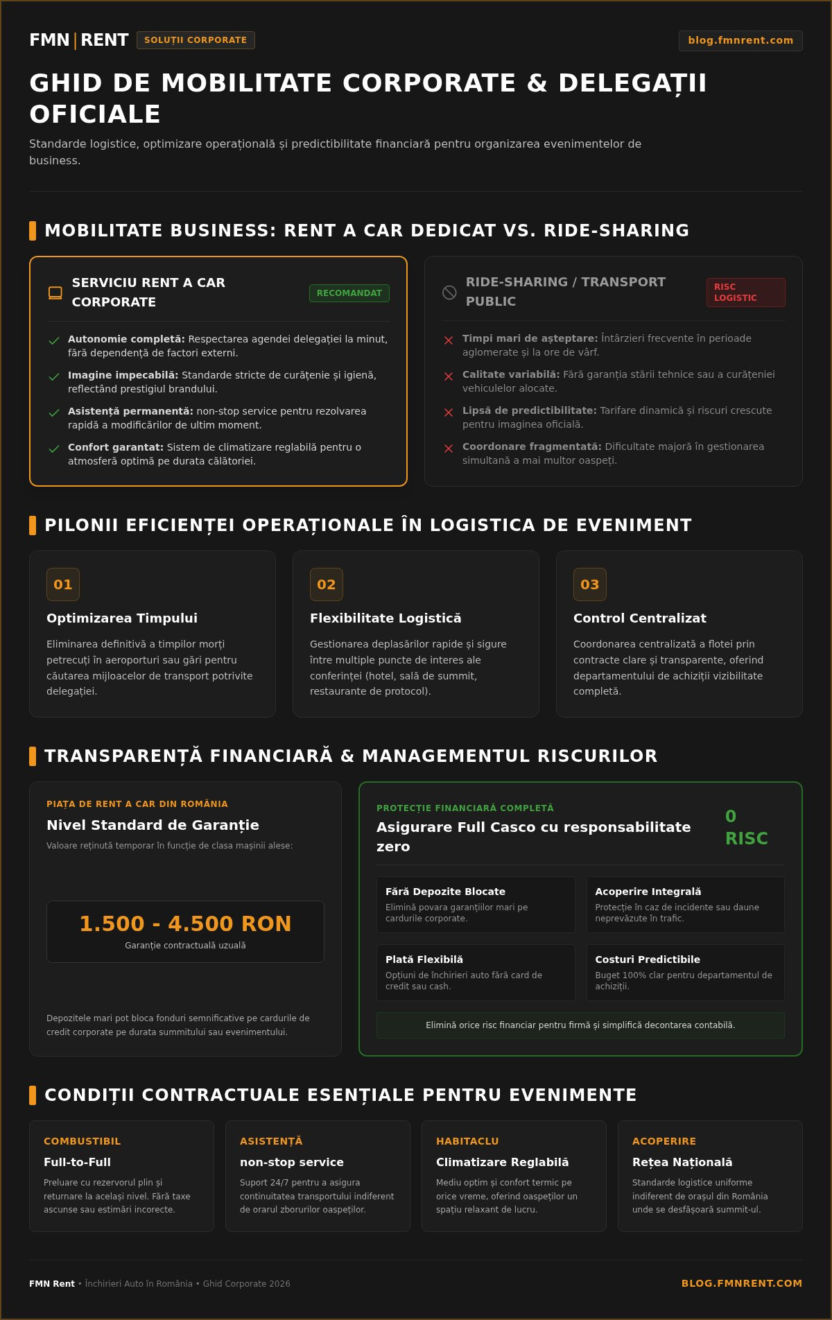 Închiriere mașină pentru un eveniment corporate: Ghid de selecție 2026